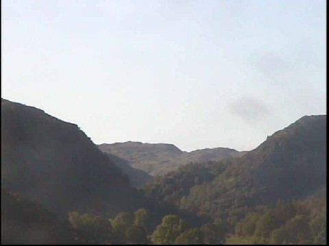 A view of the Langdales on the horizon.